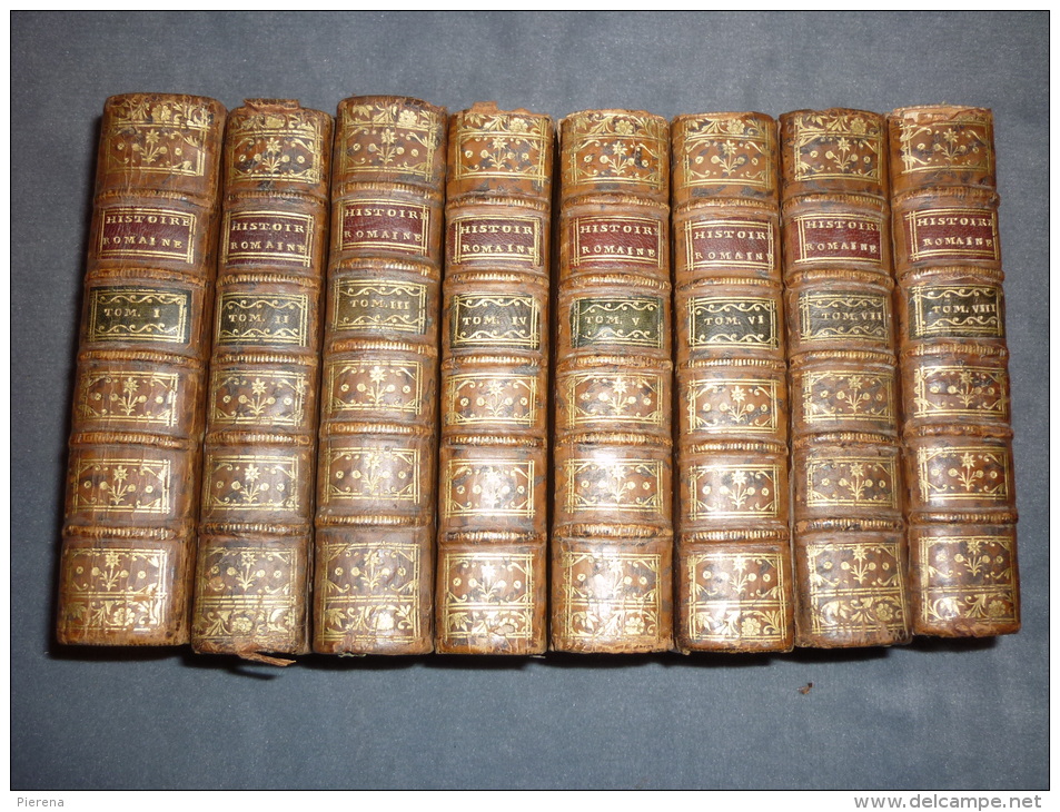 L 28 Histoire Romaine Par M. Rollin 16 Volumes Collection Complète De 1773 - 1701-1800