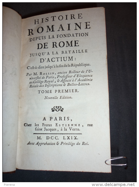 L 28 Histoire Romaine Par M. Rollin 16 Volumes Collection Complète De 1773 - 1701-1800