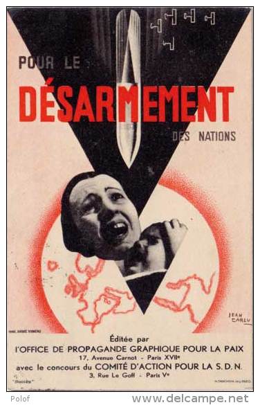 Pour Le DESARMEMENT Des Nations - Illust. Jean Carlu - Photo De Vigneau   (62915) - Publicité