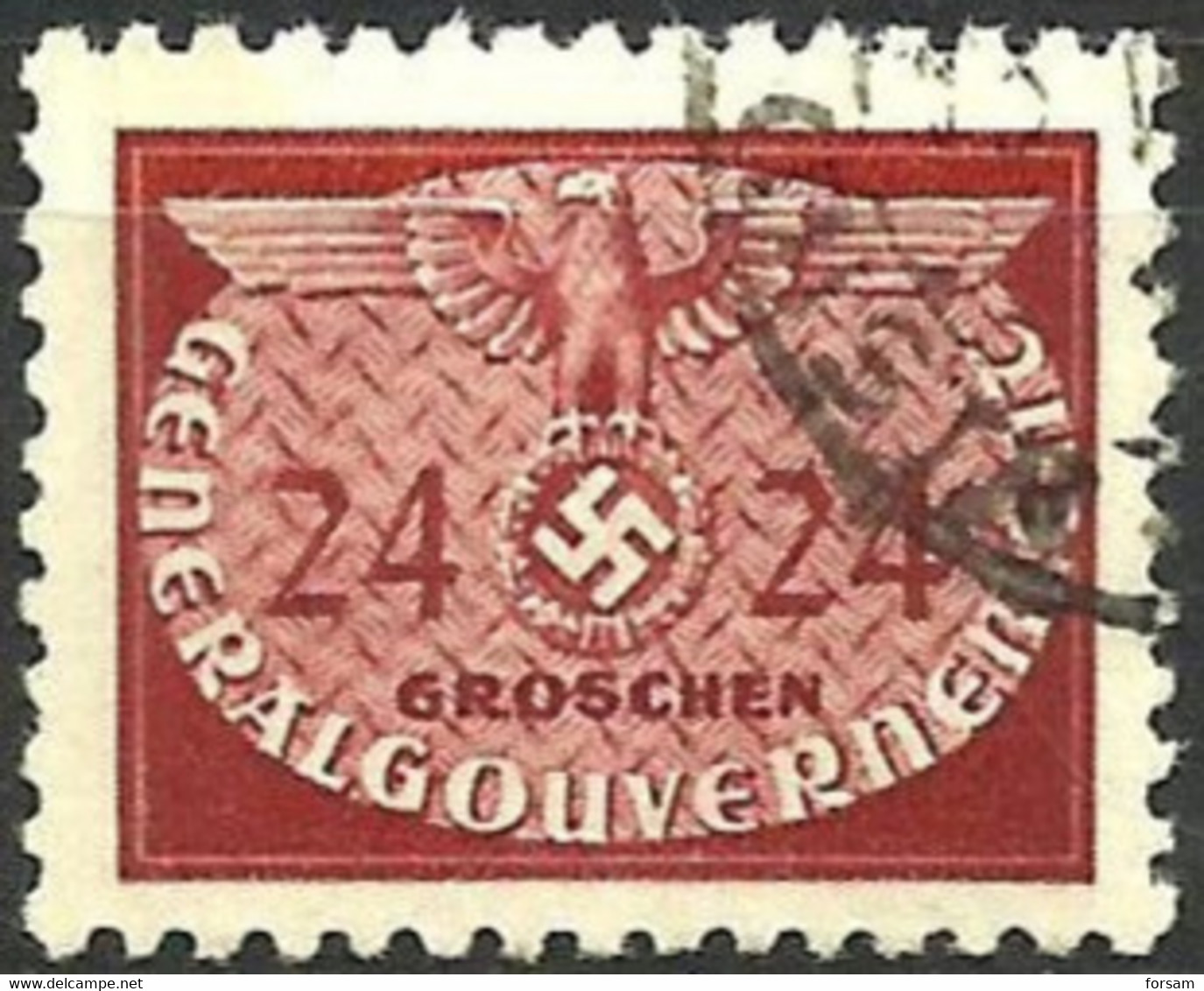 POLAND..1940..Michel # 21...used...Dienstmarken. - Gouvernement Général