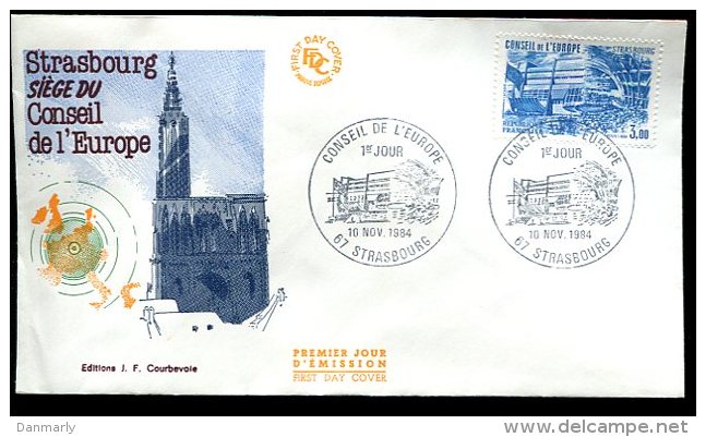 FDC 10/11/84 :  Conseil De L'Europe à STRASBOURG  (2 Enveloppes) - European Community