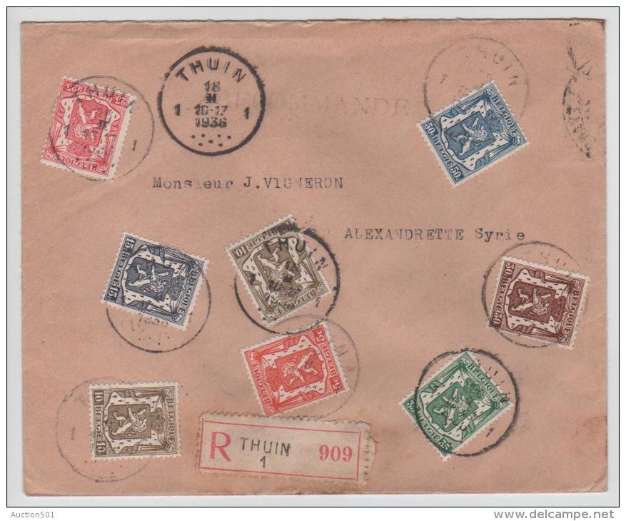 01453a Thuin 1936 Recom.TP419x2-420x3-421-4 22-423x2-424x2-425x2-426x 2 V. Alexandrette Syrie C. Beyrouth - 1929-1937 Heraldieke Leeuw