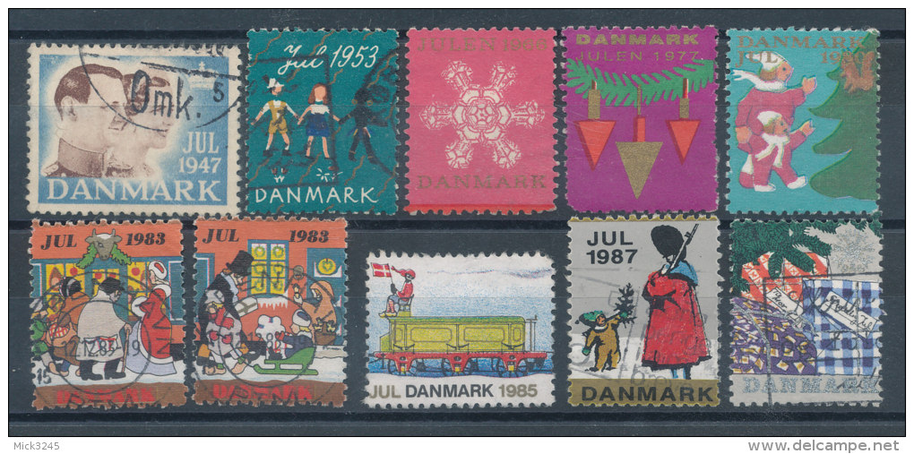 Danemark  Petit Lot De 10 Vignettes - Sammlungen