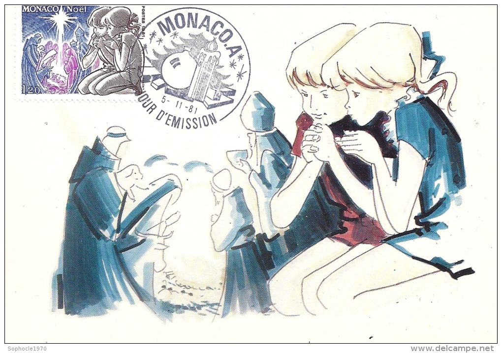 MONACO - Noël 1981 - Tampon à Date D'émission - Cartoline Maximum