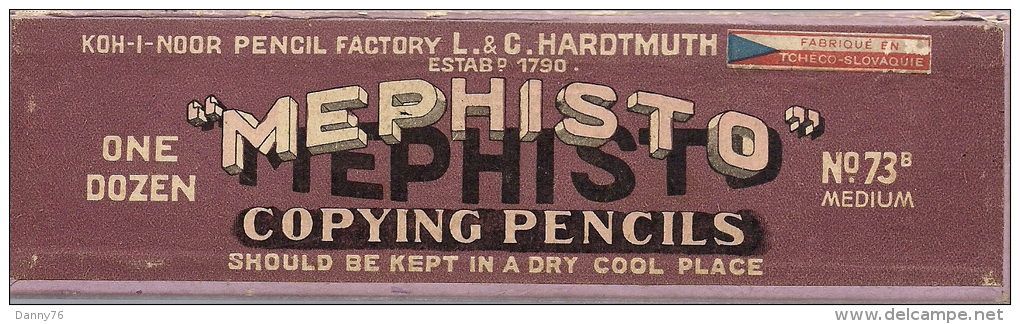 LE VERITABLE CRAYON ENCRE UTILISE PAR NOS POILUS EN 14/1/8 *MEPHISTO COPYING MADE BY L & C.HARDTMUTH * - 1914-18