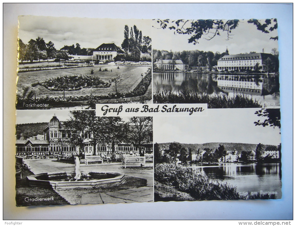 Germany: Bad Salzungen - Parktheater, Kurhaus, Gradierwerk, Partie Am Burgsee - 1960 Used - Bad Salzungen