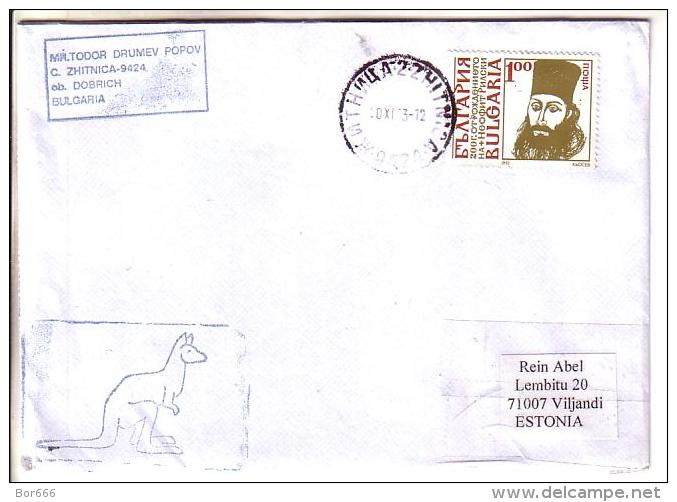 GOOD BULGARIA Postal Cover To ESTONIA 2013 - Good Stamped: Neofit Rilsky - Cartas & Documentos