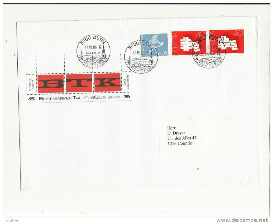 Enveloppe Timbrée  De Exp; B T K  A  Bern  Suisse Adressé A Mr  Dreyer A Cointrin 1216 - Frankiermaschinen (FraMA)