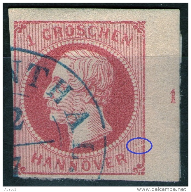 Blumenthal Auf Bogenecke 1 Groschen Rosa - Hannover Nr. 14 Mit Abart - Pracht - Hanovre