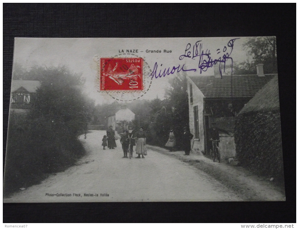 VALMONDOIS, La NAZE (Val-d´Oise) - Grande Rue - Animée - Voyagée Le 19 Avril 1909 - Valmondois