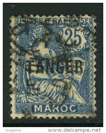 French:Tanger Ops On Maroc 1918 25c  VFU - Other & Unclassified