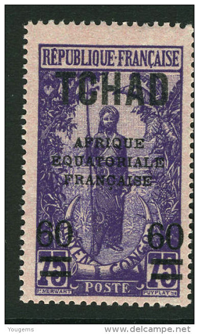 French:Tchad 1924-33 60c On75c  MNH - Autres & Non Classés