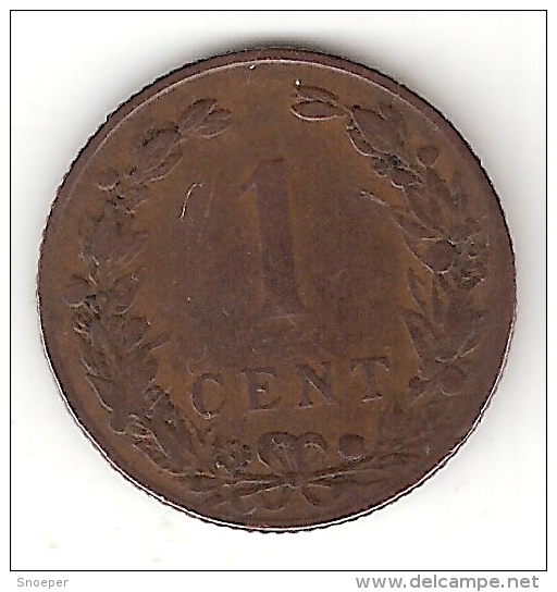 Netherlands  1 Cent 1904 Km 132.1   Fr+ - 1 Cent