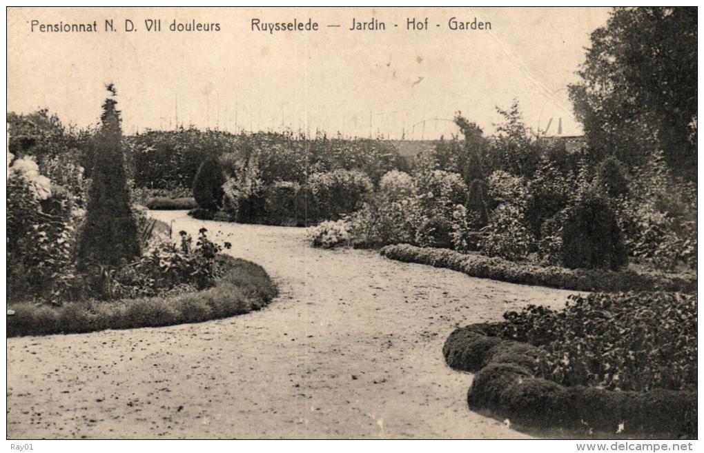 BELGIQUE - FLANDRE OCCIDENTALE - RUYSSELEDE - RUISELEDE - Pensionnat Notre Dame, Jardin - Hof. - Ruiselede