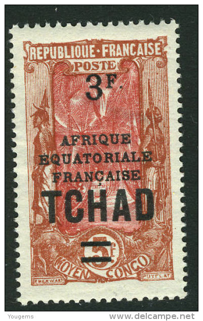 French:Tchad 1925-27 3f On 5f  MNH - Autres & Non Classés