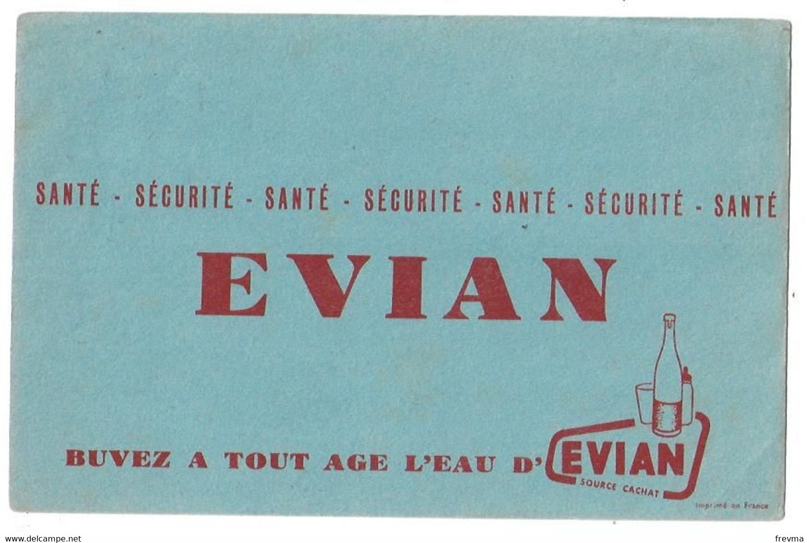 Buvard Evian - E