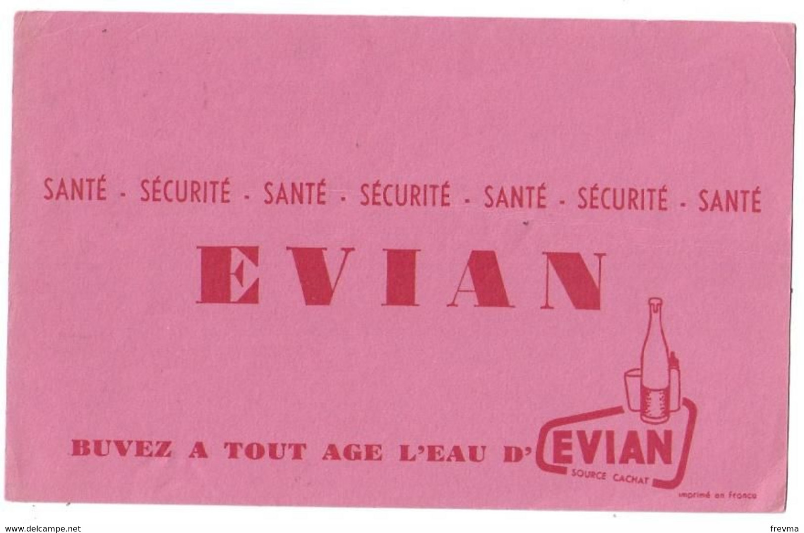 Buvard Evian - E