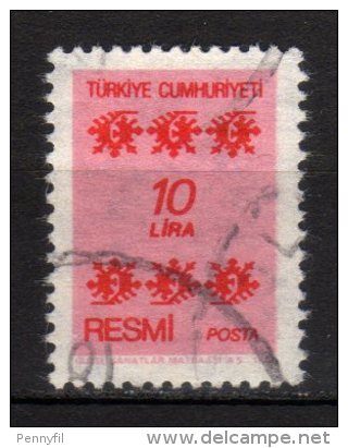 TURCHIA - 1981 YT 160 SERVICE USED - Timbres De Service