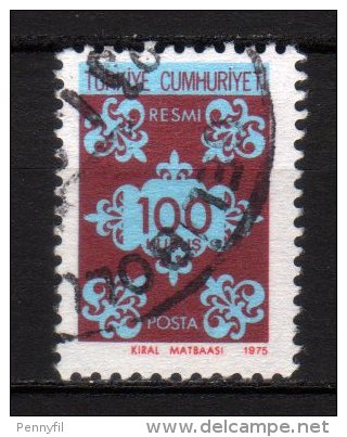 TURCHIA - 1975 YT 136 SERVICE USED - Timbres De Service