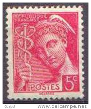 France Mercure - N°  406 * Le 5 Centimes Rose - 1938-42 Mercure