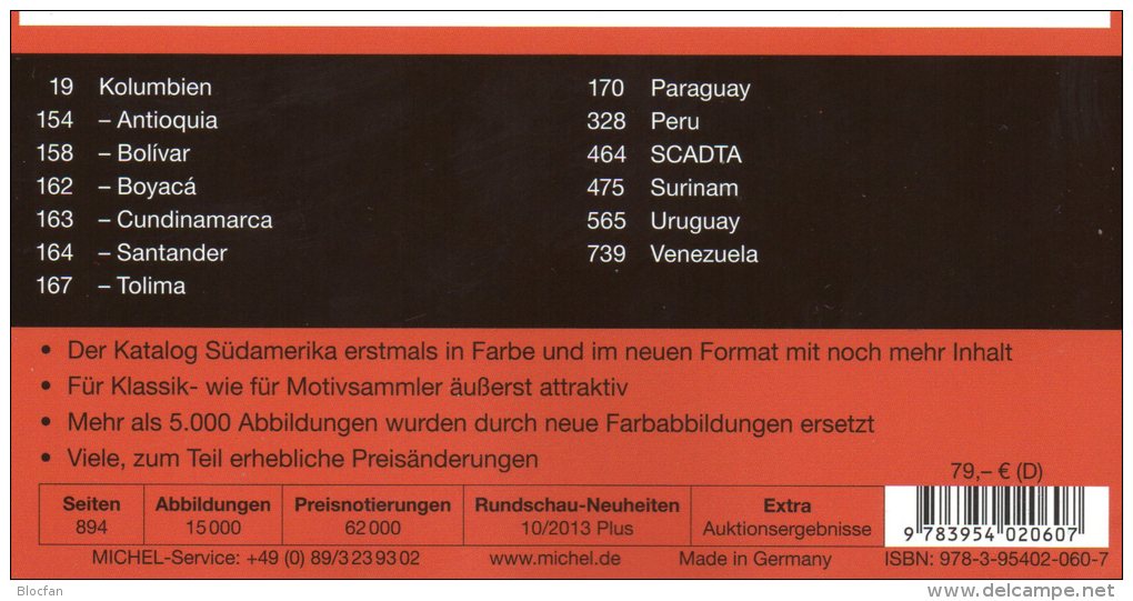 South-America Part 3/1+3/2 A-Z MlCHEL Stamps Catalogue 2014 New 158€: Brazil Chile Ecuador Paraguay Peru Surinam Uruguay - Motivkataloge