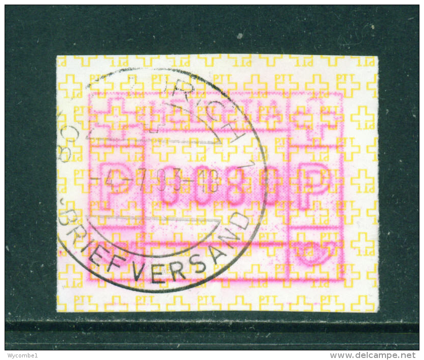 SWITZERLAND - 1990  Frama/ATM  Label  Used As Scan - Automatic Stamps