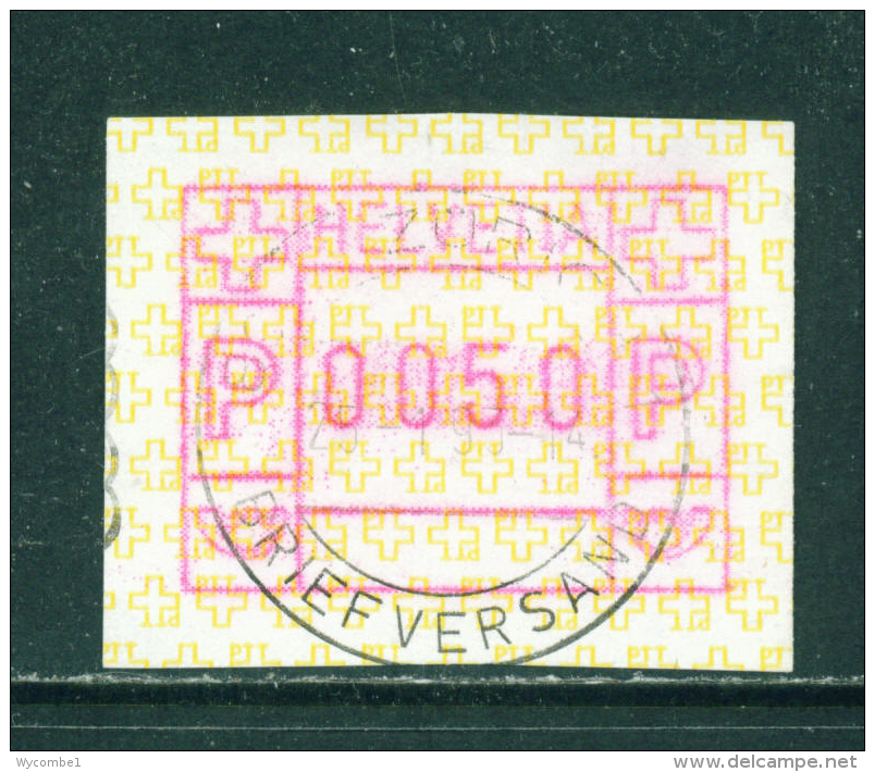 SWITZERLAND - 1990  Frama/ATM  Label  Used As Scan - Timbres D'automates