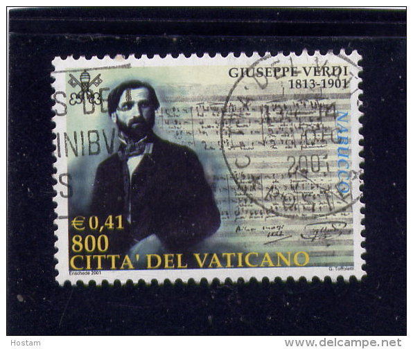 VATICAN, 2000, USED # 1182,  GUISSEPPE VERDI : SCORE From NABUSCO,  USED - Oblitérés