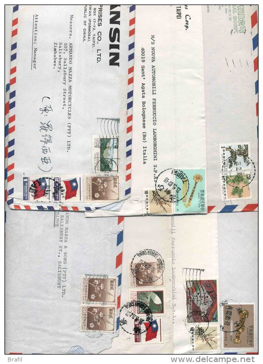 Taiwan, Lotto Storia Postale E Frammenti Anni 80 - Colecciones & Series