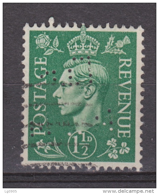 Engeland United Kingdom, Great Britain, Angleterre, Bretagne, King George VI, SG 505, Y&T Used PERFIN D? - Gebruikt