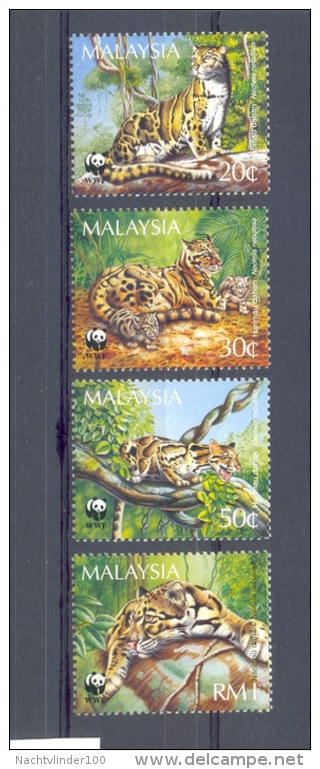 Mud181s WWF ZOOGDIEREN WILDE KAT CAT LEOPARD MAMMALS MALAYSIA 1995 PF/MNH - Verzamelingen & Reeksen