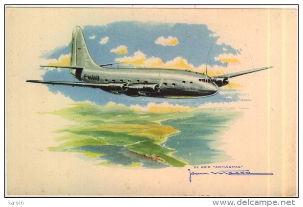 Avion SE Z010 " Armagnac " Illustré Par Jean Masso  TBE - 1946-....: Moderne