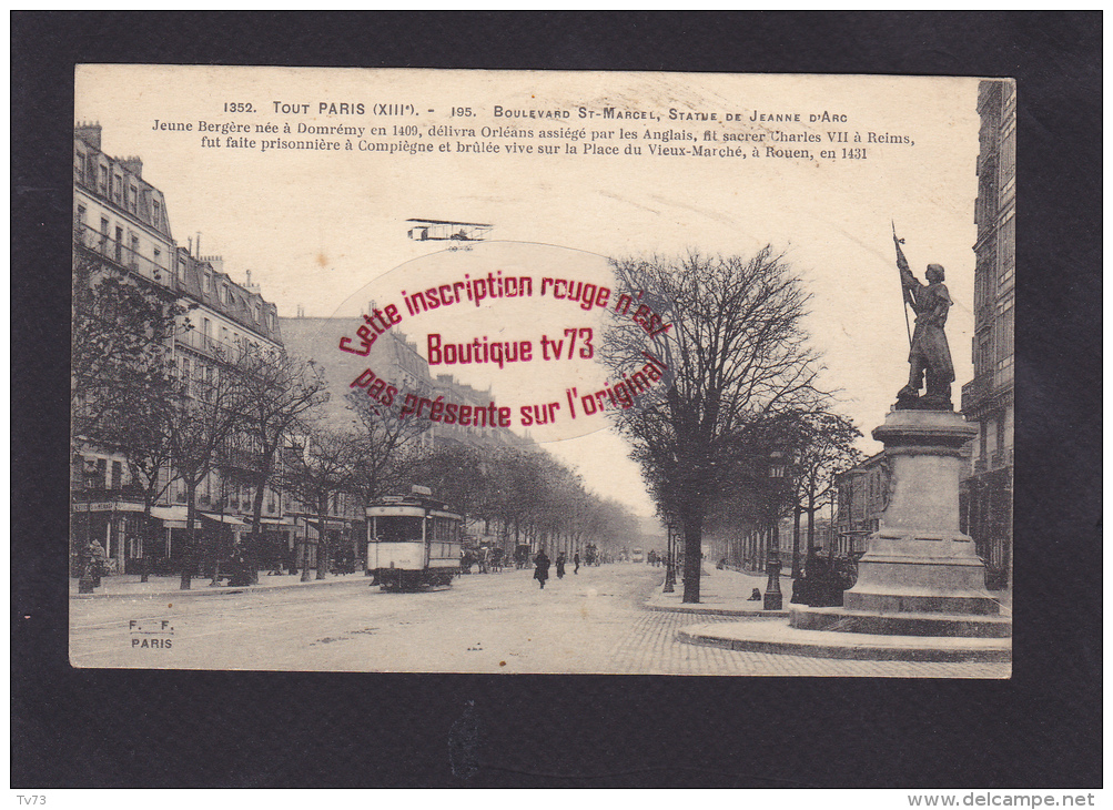 J816 - TOUT PARIS Boulevard Saint  Marcel Statue De Jeanne D´Arc - Distretto: 13