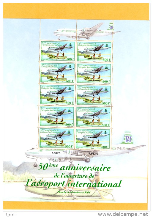 50 ème Anniversaire De L'ouverture De L'aéroport International - Unused Stamps