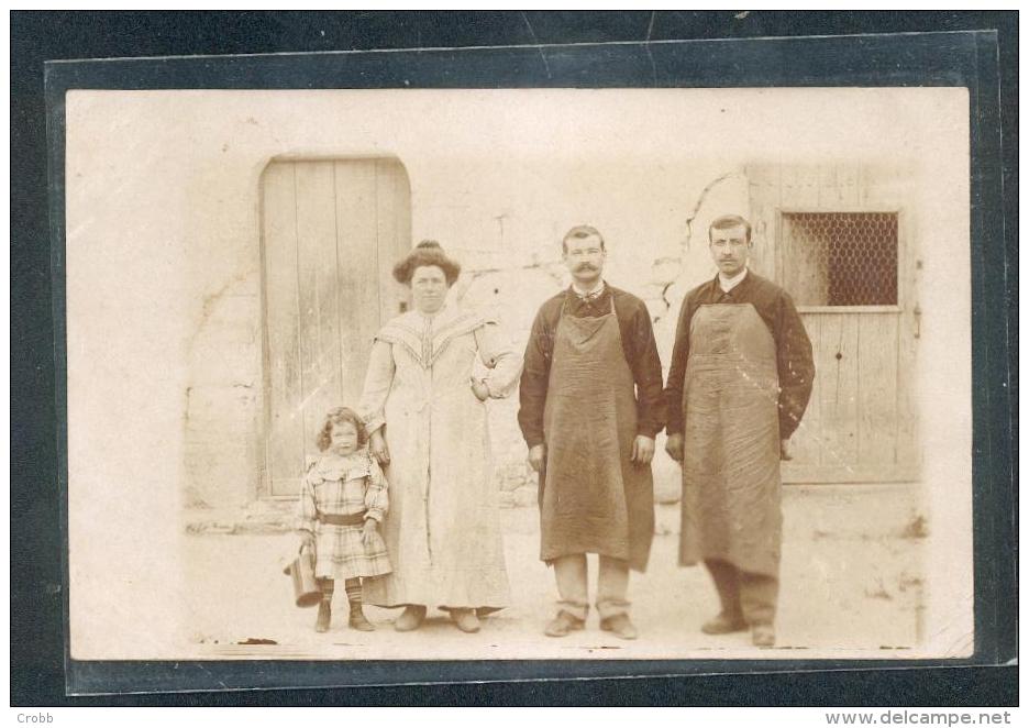 6255 - 10 - CARTE PHOTO D'une Famille, Correspondance De Mailly Le Camp - Mailly-le-Camp