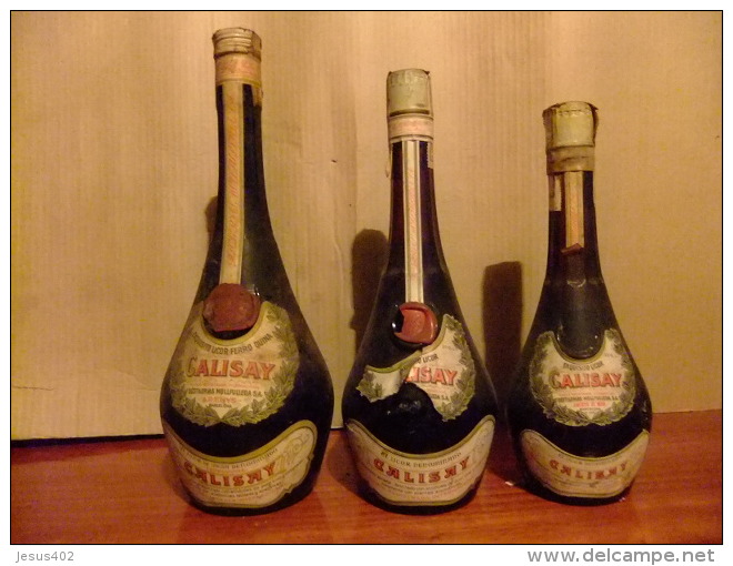 ANTIGUAS BOTELLAS LICOR CALISAY  1 Litro  3/4 Litro 1/2 Litro -- VINTAGE Año 1965/1970 ?? - Licor Espirituoso