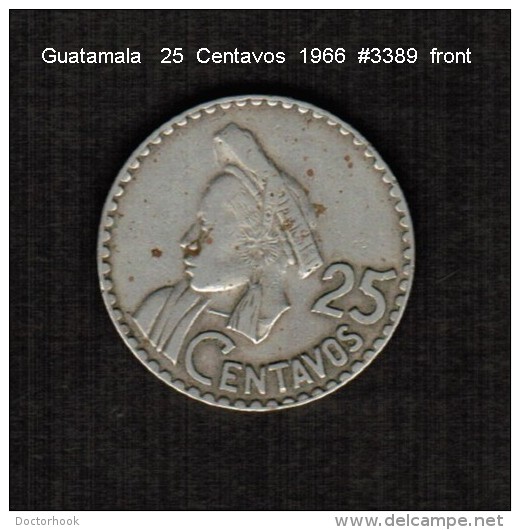 GUATAMALA    25  CENTAVOS   1966  (KM # 268) - Guatemala