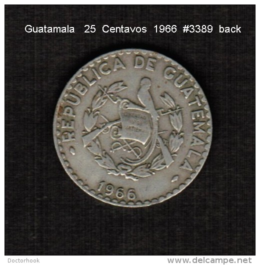 GUATAMALA    25  CENTAVOS   1966  (KM # 268) - Guatemala