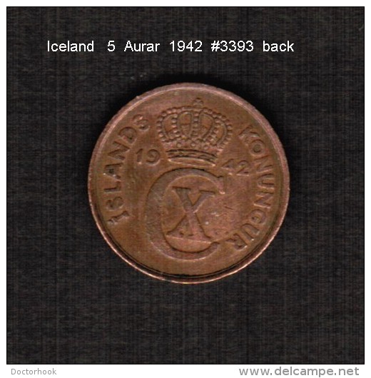ICELAND    5  AURAR   1942  (KM # 7.2) - Islande