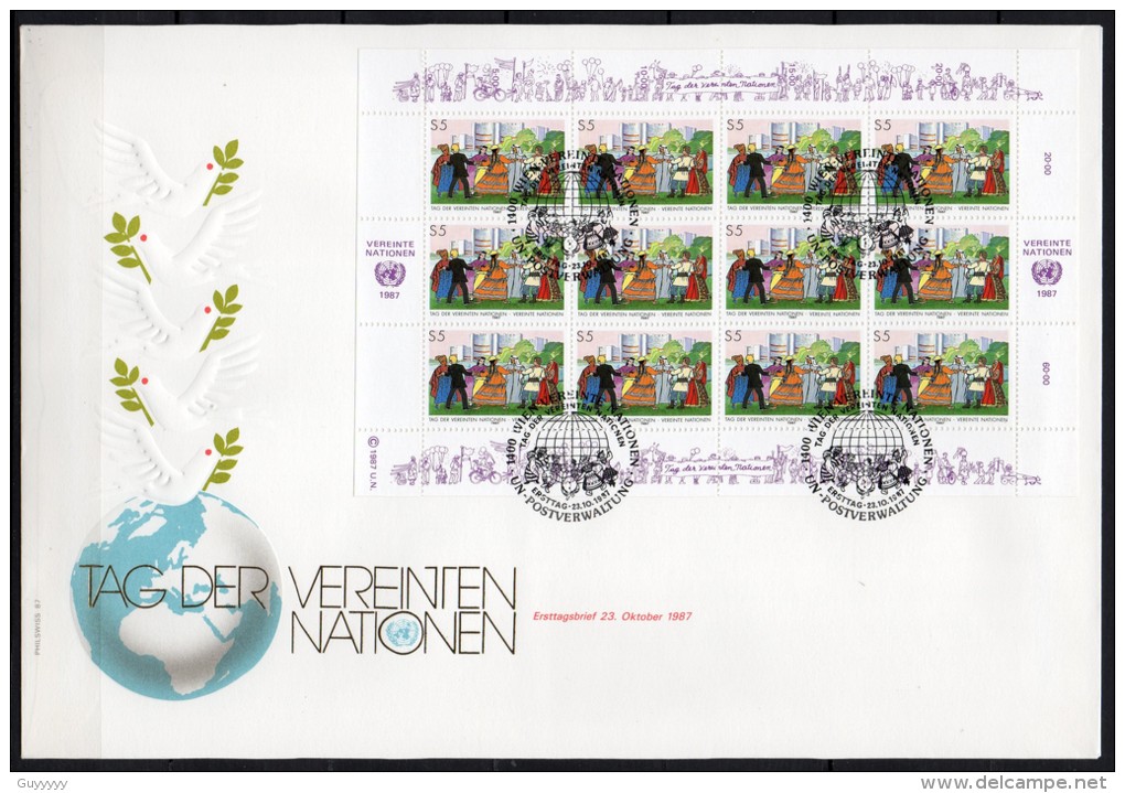 Nations Unies (Vienne) - 1987 - Yvert N° 75 & 76 - FDC - FDC