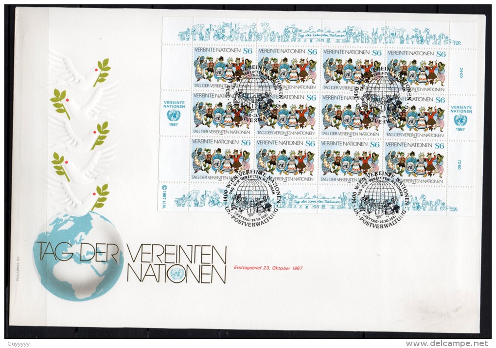 Nations Unies (Vienne) - 1987 - Yvert N° 75 & 76 - FDC - FDC