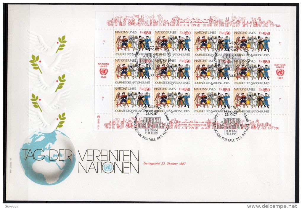 Nations Unies (Genève) - 1987 - Yvert N° 158 & 159 - FDC - FDC