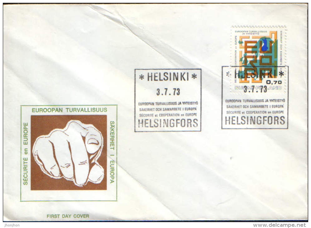 Finland-  FDC 1973- Security And Cooperation In Europe - European Community