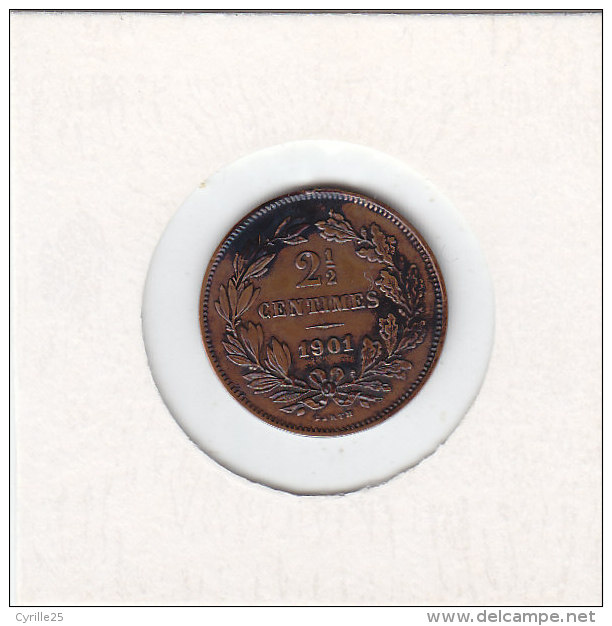 2 1/2 CENTIMES Bronze 1901 - Luxemburg