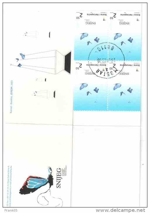 Bosnien-Herzegowina / Bosnia-Herzegowina / Bosnie-Herzégowine 2003 MH/booklet EUROPA Gestempelt/used - 2003