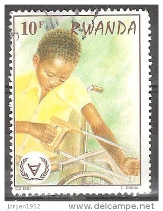 RWANDA   # STAMPS FROM YEAR 1981  "STANLEY GIBBONS 1077 " - Gebraucht