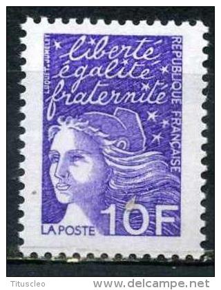 FRANCE  3099** 10f00 Violet  Marianne De Luquet - 1997-2004 Marianne (14. Juli)