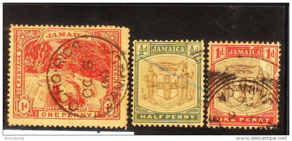 Jamaica 1900 Arms &amp; Llandorey Falls Used - Jamaica (...-1961)