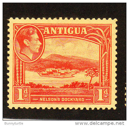 Antigua 1938-48 KG Nelson's Dockyard 1p Mint - 1858-1960 Crown Colony