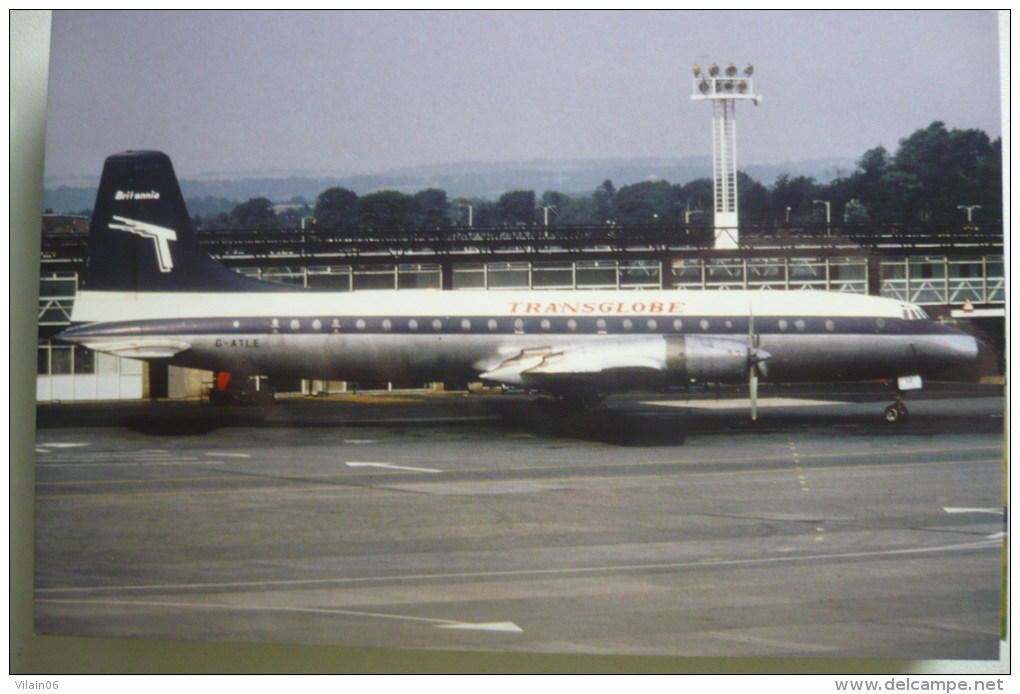 TRANSGLOBE AIRWAYS    BRITANNIA   G ATLE   GENEVE AIRPORT - 1946-....: Era Moderna